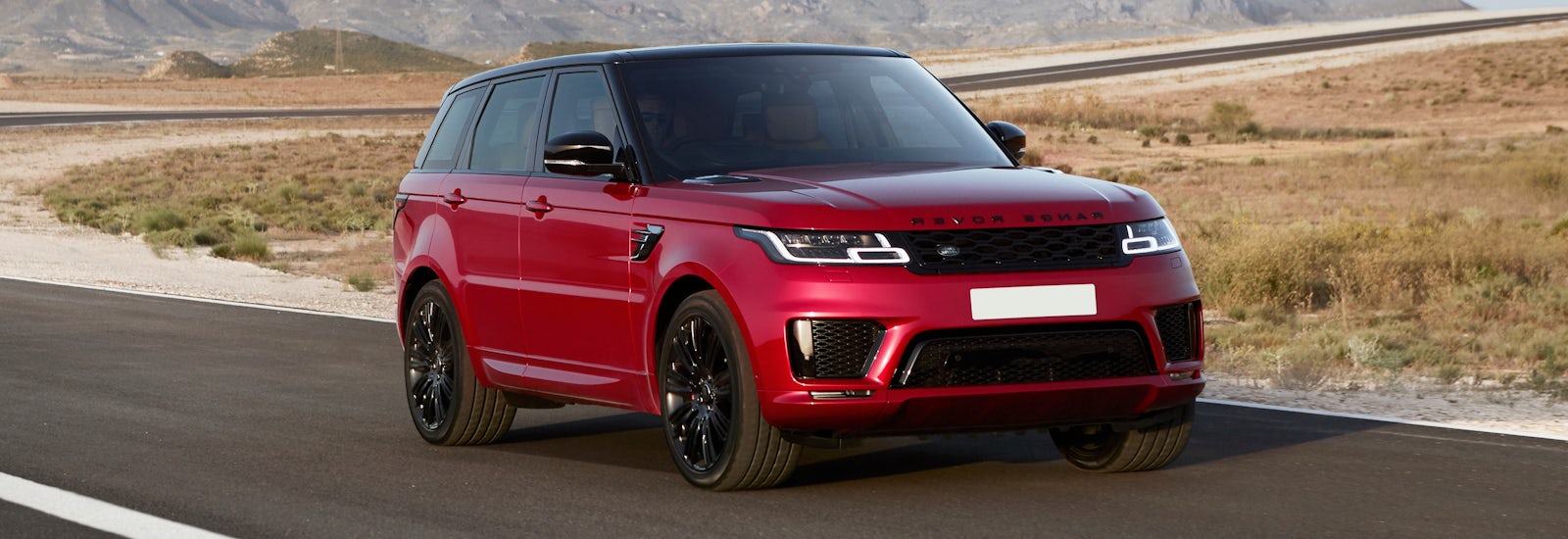 2018 range rover sport red driving front