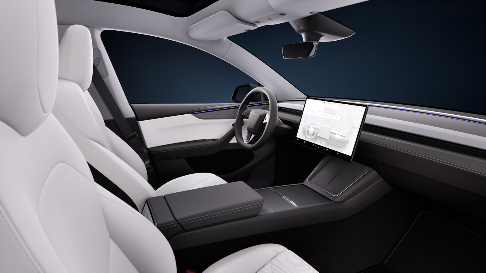 Interior do novo Tesla Model Y