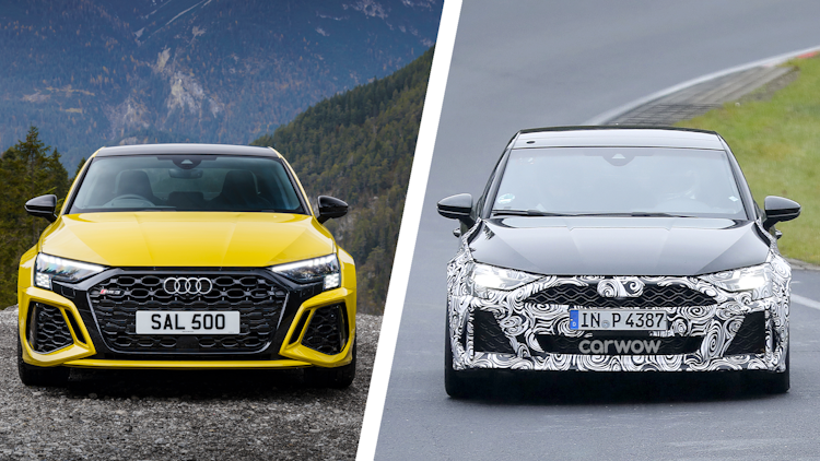 The new Audi RS 3 compact sports car with 400 hp and 500 Nm