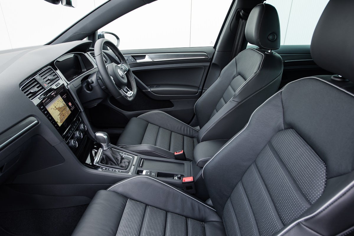The GTD stands out from other Golfs thanks to a flat-bottomed steering wheel trimmed in leather and lots of shiny black trim
