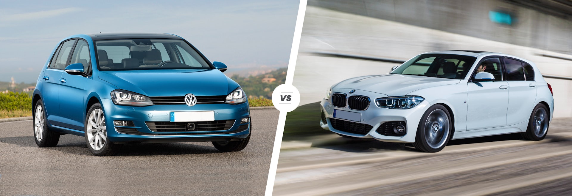 VW Golf vs BMW 1 Series premium hatch battle carwow